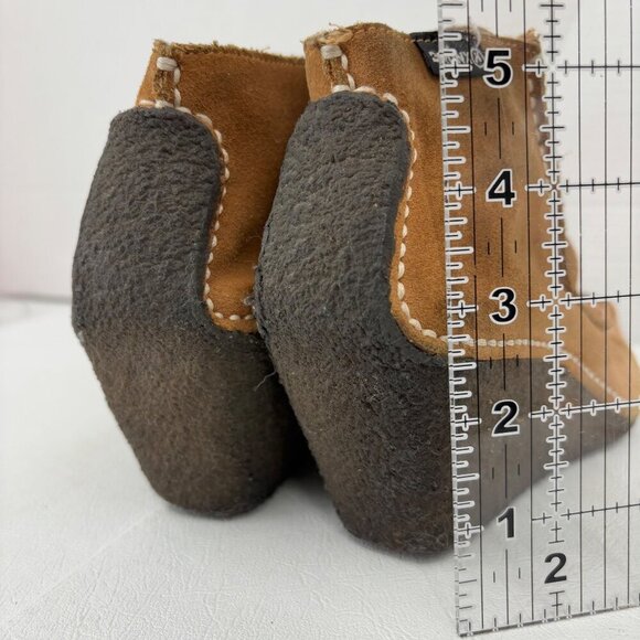 Bronx Ankle Boots Wedge Heel Size EU 38 Brown Suede Leather Lace Up Bootie - Picture 12 of 12